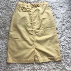 Vintage 70s Pastel Yellow Skirt Size 2-4